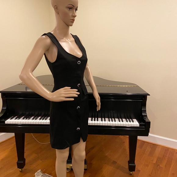 NWT Zara black dress w/jewel buttons - Picture 14 of 16